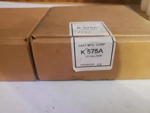 Rebuild Kit for Gast  K575A. One lot of two kits as shown.