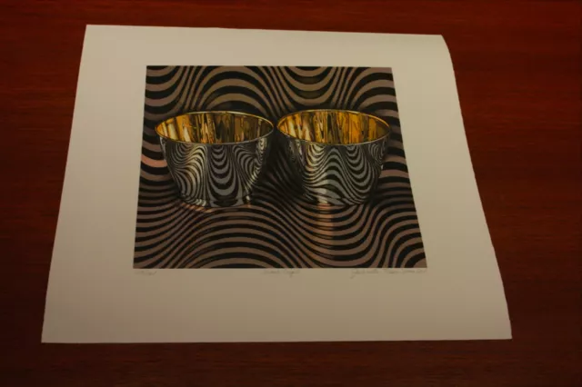 Wave Cups a Lithograph by Jeanette Pasin Sloan
