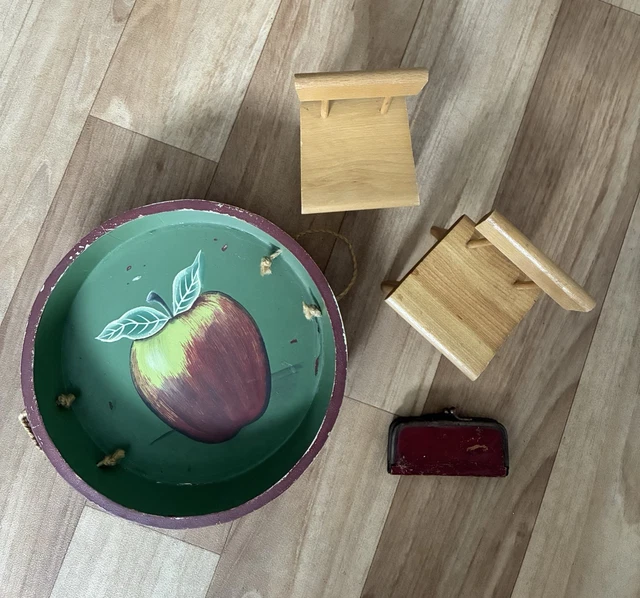 JUNK DRAWER LOT Strombecker Doll Chairs, Antique Manicure Set, Rustic ...