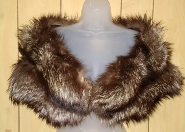 Vintage Genuine Raccoon Fur Stole Collar Wrap Vintage Genuine Raccoon Fur Stole Collar Wrap