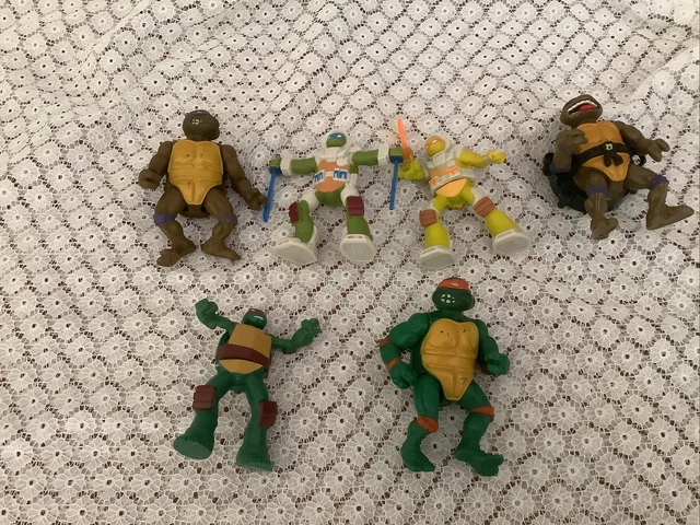 Vintage 6 Teenage Mutant Ninja Turtles Action Figures Lot TMNT Vintage