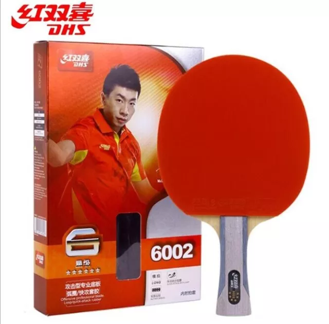 DHS R6002 Table Tennis Paddle Ping Pong Racket Bat 6-Star Long Hand