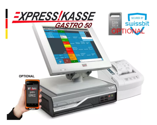 GASTRO RESTAURANT CAFE TSE TOUCH KASSENSYSTEM max 50 Tische  + Bondrucker + SOFT