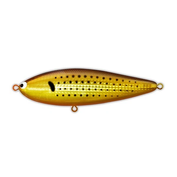 Leurre Jackall Raico 132F Flottant, Couleur Gold Konoshiro (5101), 132mm, 42g, Avec Grelot