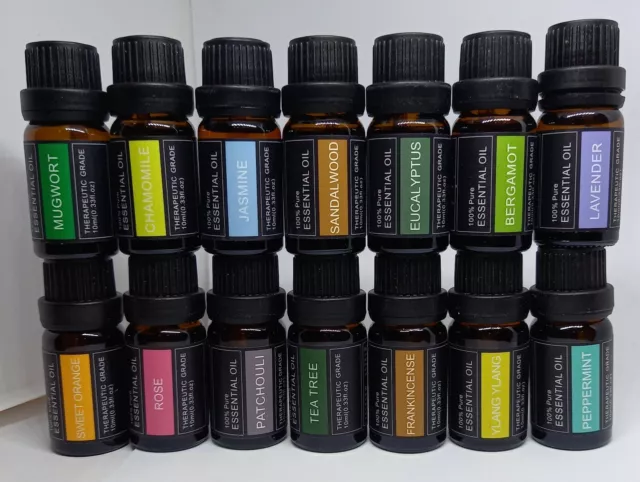 ESSENTIAL OILS AROMATHERAPY 100% PURE NATURAL   THERAPEUTIC  10ml Christmas Gift