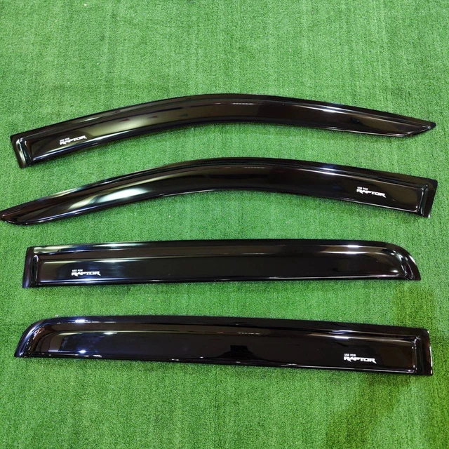 Black Window Vent Visor Sun Rain Guard Deflector For Ford Ranger Next Gen 22-23