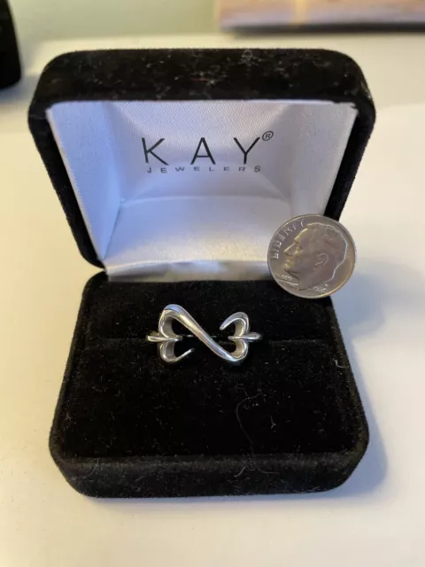 Kay Jewelers  Jane Seymour Open Heart Sterling Silver Ring Size 6.5