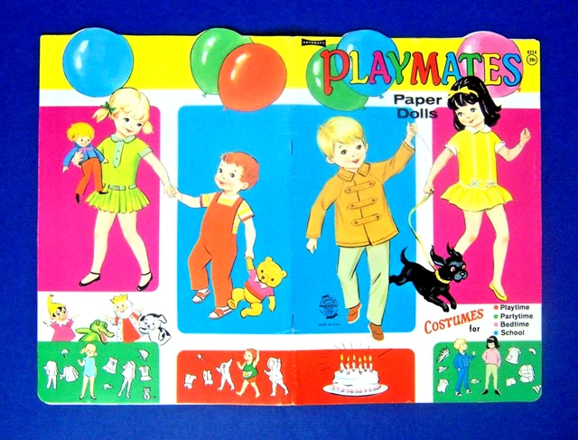 Vintage 1960'S Playmates Paper Doll Cut Outs With Book Covers - Artcraft Pub. Co