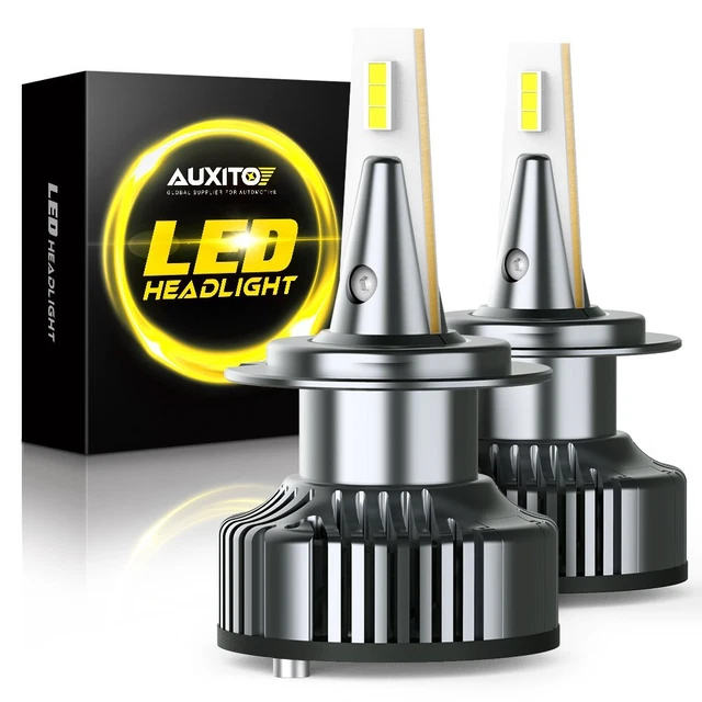 AUXITO H7 LED Headlight Bulbs Low Beam Kit 16000LM 72W 6500K CANBUS FREE RETURNS