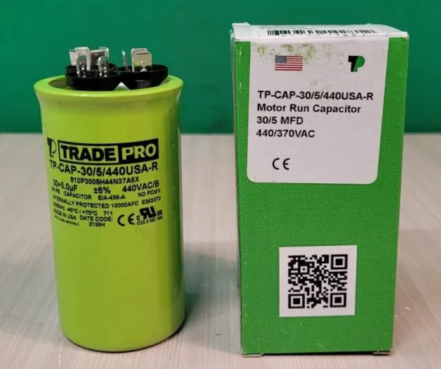 TRADEPRO TP-CAP-30/5/440USAR - Round Capacitor, 30/5/440V- USA Made
