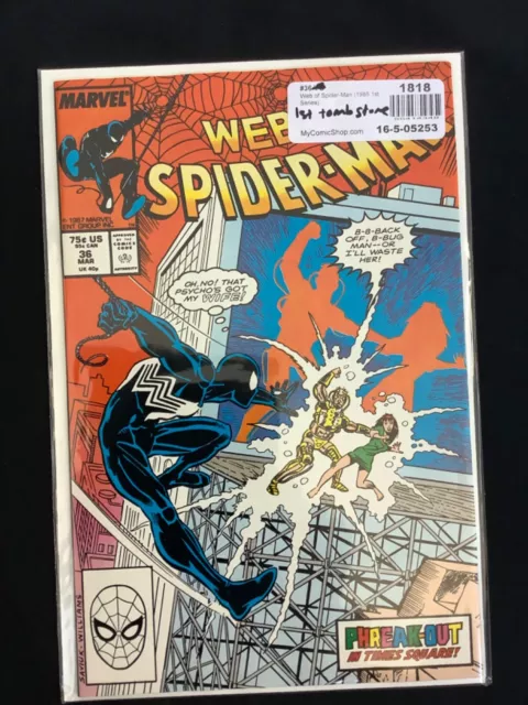 Web Of Spiderman #36   Marvel Comic Vg 1985 1St Tombstone