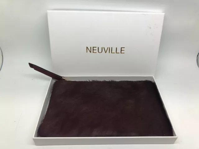 Pochette fourrure Femme NEUVILLE Modèle TERRO Couleur Bordeau Neuf !!!