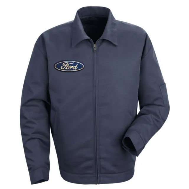 New FORD Custom Mechanic Work JACKET w/ Embroidered Patch Racing Auto LARGE IR