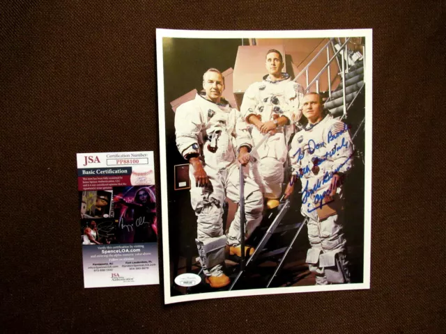 Frank Borman Nasa Astronaut Apollo 8 Gemini Signed Auto 8X10 Litho Photo Jsa