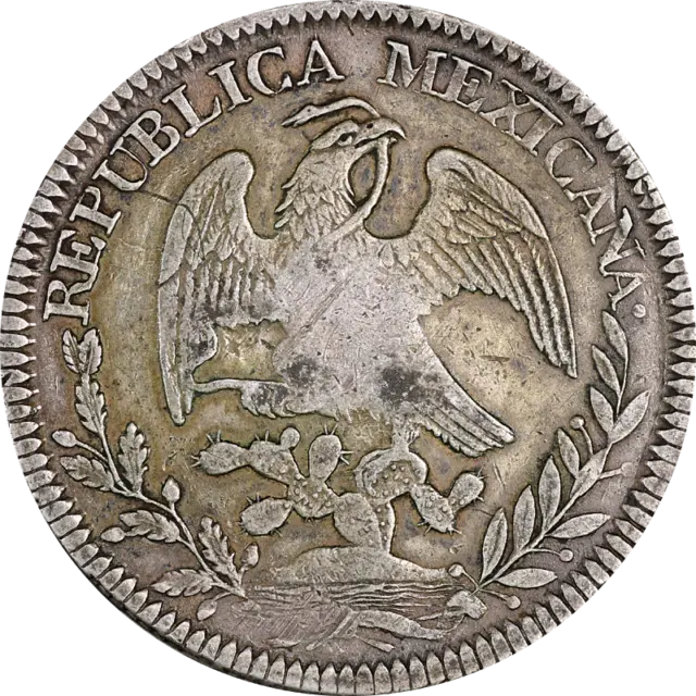 Mexico 1845 Zs OM Eight (8) Reales KM#377.13 Great Deals From The Executive Coin