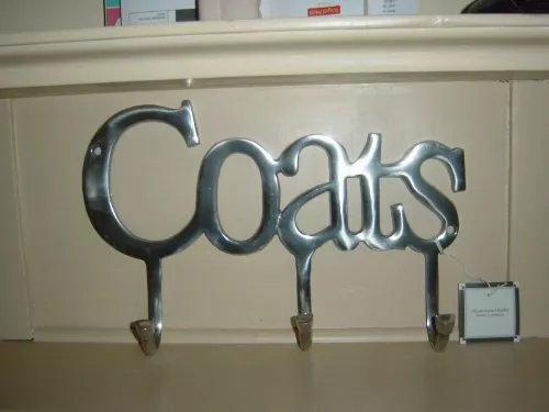 Aluminium word coat hat hook hanger rack hooks