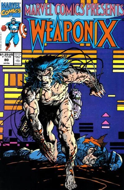 MARVEL COMICS PRESENTS #80 F/VF, Barry Smith Wolverine Direct 1991 Stock Image