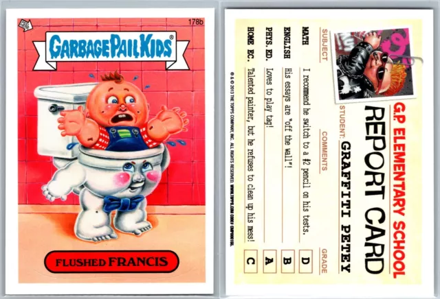 2013 Topps Garbage Pail Kids Brand-New Series 3 GPK Card Flushed Francis 178b