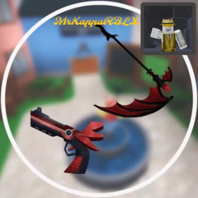 Roblox Murder Mystery 2 / MM2 Batwing Set Ancient Godly Knife / Gun