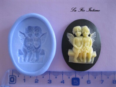 moule silicone à fimo plâtre résine scrap camé came camée cheval 4/3cm 9223 