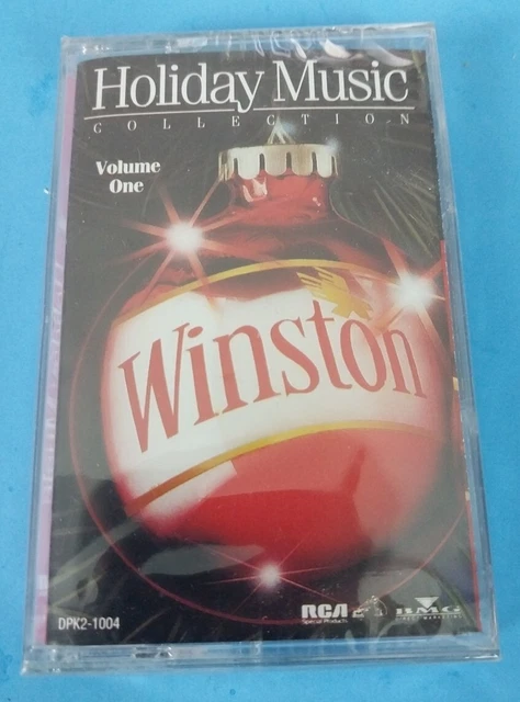 winston cigarettes christmas cassette Holiday Music Collection Tapes Volume 1 & 2 1992 Collection Vintage Buy Cassette Tape Collection With