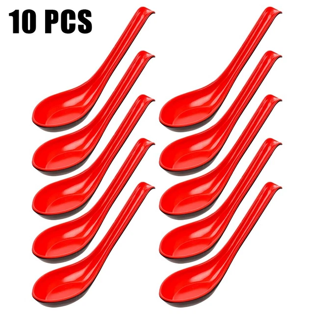 Nuevo Tienda de comestibles Cuchara Sopa Utensilios Largo 10 PIEZAS