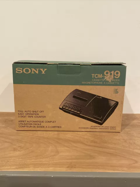 Sony Cassette Recorder TCM-919 Vintage Tape Player