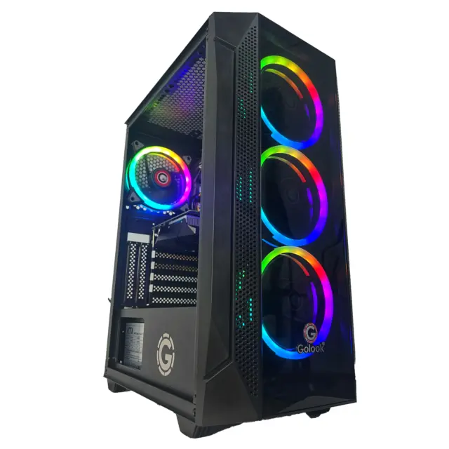 PC GAMING COMPUTER FISSO LED RGB i7 16GB RAM 500GB SSD HD NVIDIA GT730 4GB HDMI