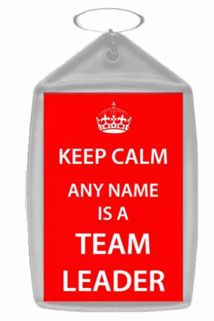 Team Leader Personalised Keep Calm Keyring
