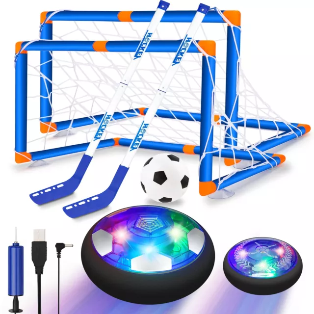 3in1 Hover Fußball Air Hockey Balls Kinder Spielzeug Set Interaktive Sportspiele