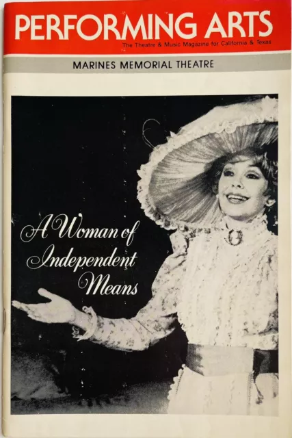 A Woman of Independent Means - Broadway Tour Playbill - Nov 1986- Barbara Rush