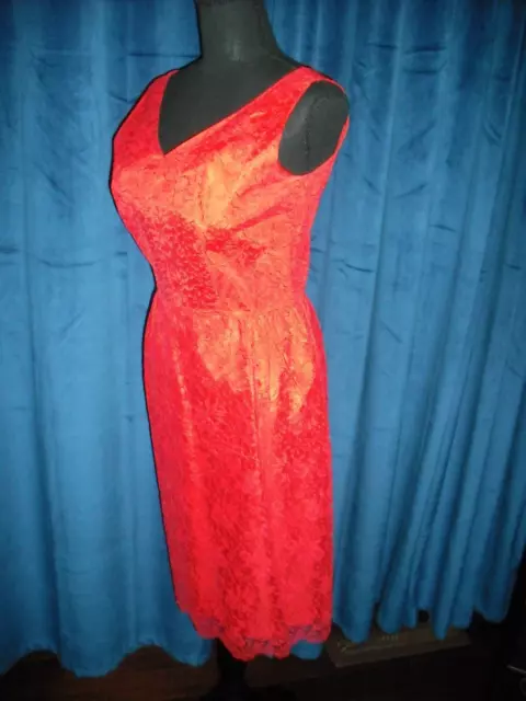 Marilyn Monroe Owned Worn 50's Red Lace Sleeveles Wiggle Dress Sydney Guilaroff