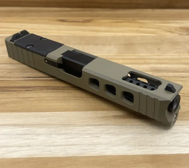 For Glock 17 Complete Slide gen3 FDE RMR Top Port Lightning PORTED Black Barrel