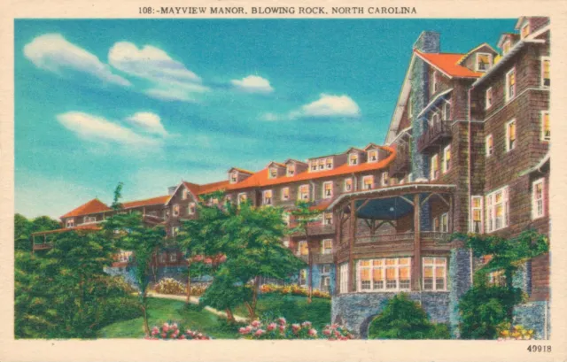 USA Mayview Manor, Blowing Rock North Carolina Vintage Postcard 05.03