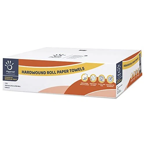 Hardwound 700' Towel | 6 Rolls Powered by Dissolve Tech | Compatible with