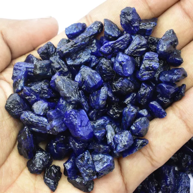 NATURAL Uncut Rough Blue Sapphire 250 Ct CERTIFIED Loose Gemstone Lot