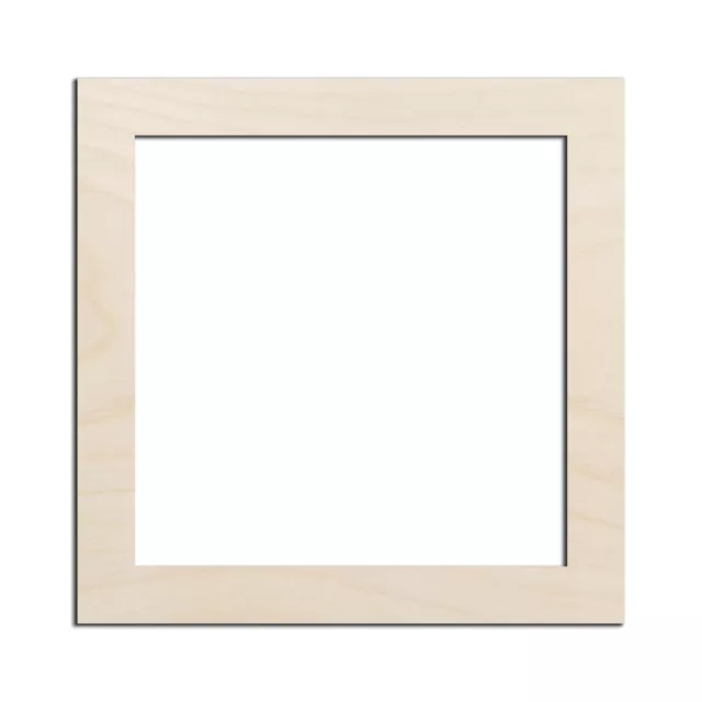 Square Frame Laser Cut Out Unfinished Wood Shape Craft Supply