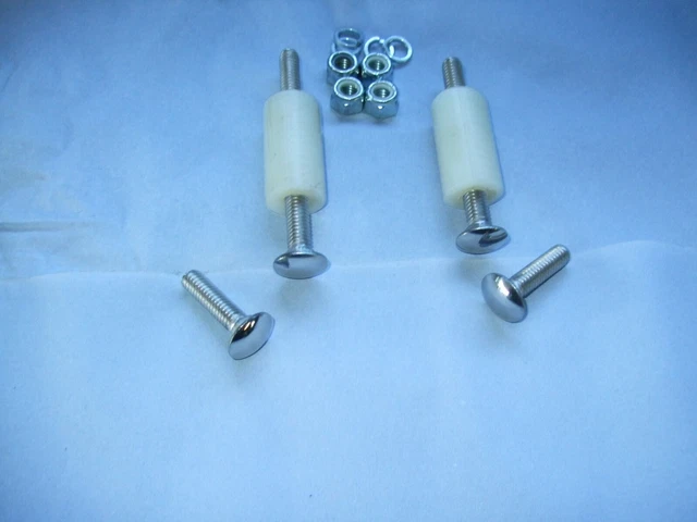 Set Of 4 Black Bumper Bolts With Spacers For Classic Ford Escort MK1/MK2 & More