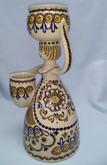 2 Stockwerke Blumenvase , Übertopf Keramik Topf, Blumenfrau, Blumenübertopf S471 3