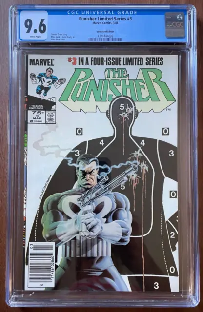 Punisher Limited Series #3 CGC 9.6 Rare NEWSSTAND Edition, Mike Zeck Marvel 1986