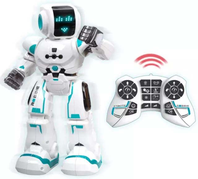 Robot Enfant Jouet, Jouets Robots Télécommandés Rechargeables, Robots  Intelligent avec Programmation avec Yeux LED, Musique e
