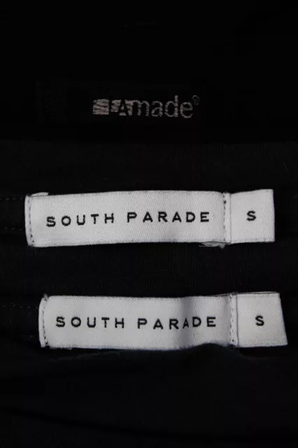 South Parade LA MAde Womens Graphic Tie Cold Shoulder Tops Black Size S M Lot 3 3