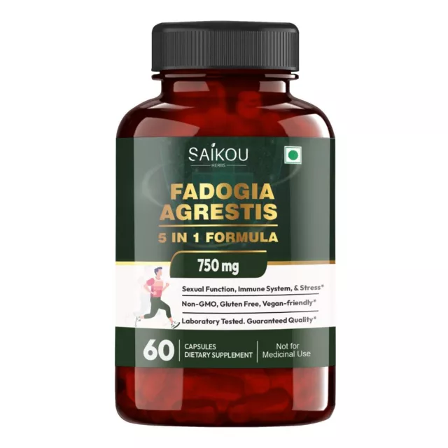 Fadogia Agrestis 750 mg avec racine de maca, herbe de chèvre cornée et...