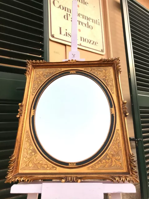 Espejo Barroco Florentino Black And Gold Espejo Mirror EP 900 Incrustado
