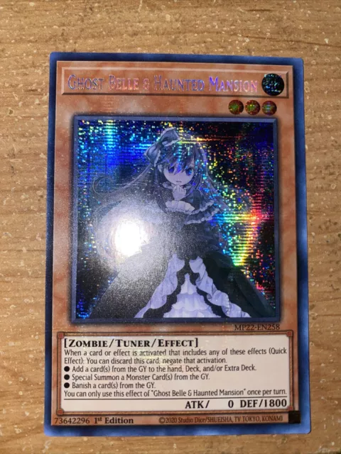 🔥Yugioh MP22-EN258 Ghost Belle and Haunted Mansion PRISMATIC SECRET RARE