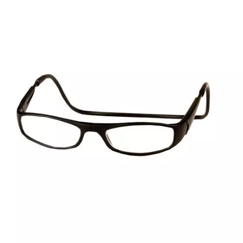 +2.5 CliC Diopter Magnetic Readers Euro Black Reading Glasses ONE SIZE FIT ALL