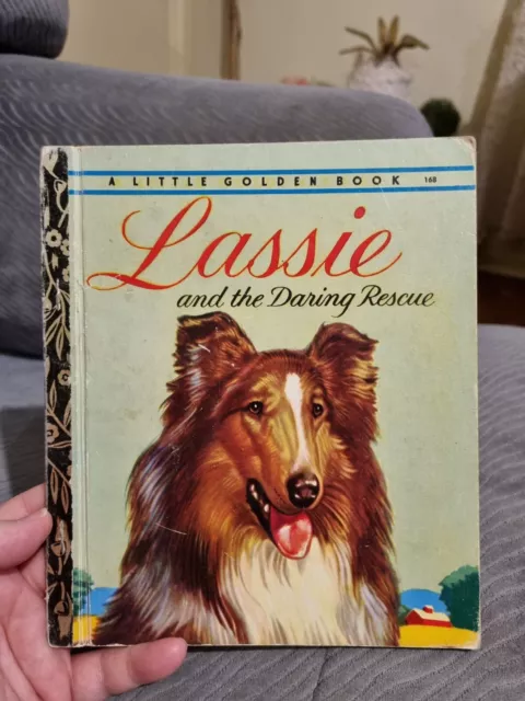 1973 Lassie & The Daring Rescue Little Golden Books Collectable