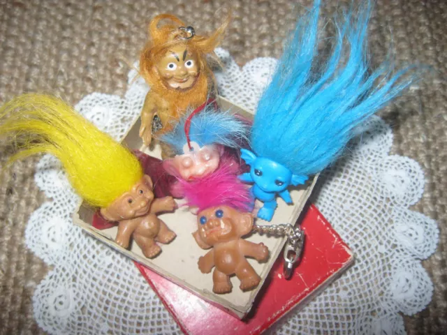 ORIGINAL 90'S TROLL dolls 2x rainbow hair and pink 18cm plastic collectible  $24.00 - PicClick AU