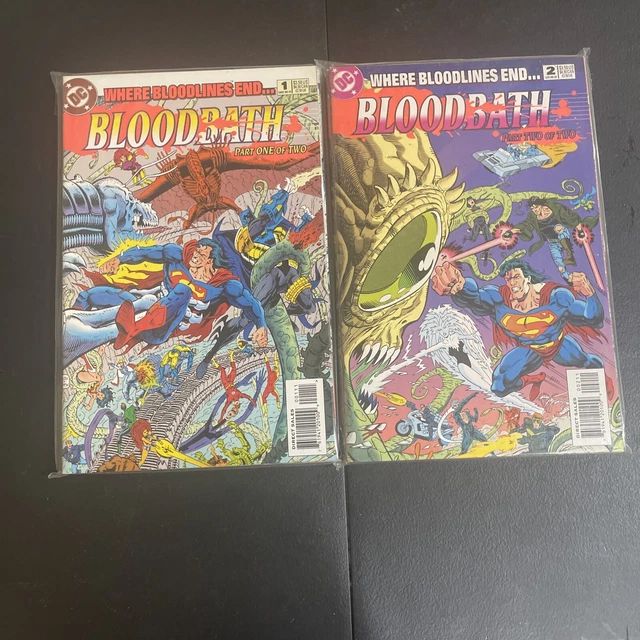 Lot Of 2 DC Comics "Bloodbath" Issues 1 & 2 Complete Set (NM 9.4) 1993 Superman