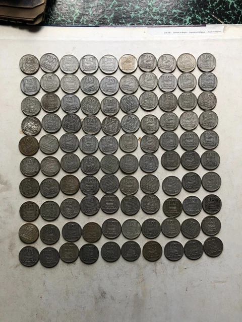GROS LOT DE 100 PIECES EN ARGENT 10 FRANCS TURIN diff annes